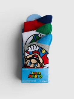 Pack de 3 calcetines tobilleros de Super Mario