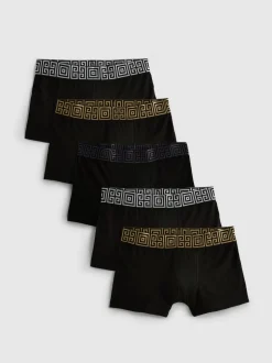 Pack de 5 calzoncillos bajos con cintura metalizada