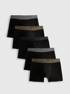 Pack de 5 calzoncillos con cinturilla metalizada