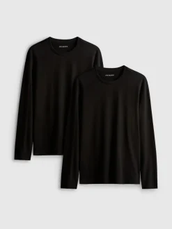 Pack de 2 camisetas de algodón de manga larga