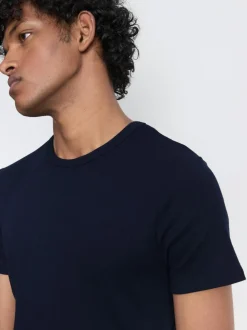 Pack de 2 camisetas de canalé de manga corta