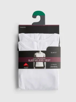 Pack de 2 camisetas sin mangas básicas