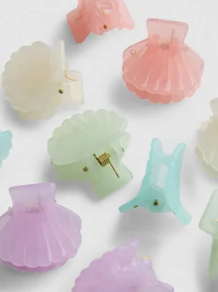 Pack de 10 clips para el cabello en forma de concha