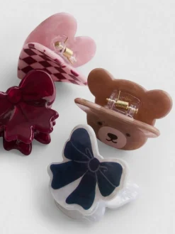 Pack de 4 clips para el pelo de fantasía
