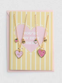 Pack de 2 collares de la amistad con corazones