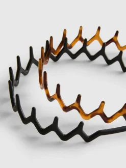 Pack de 2 diademas en zigzag