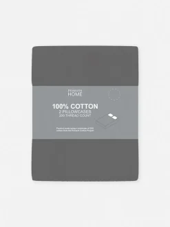 Pack de 2 fundas de almohada de algodón puro