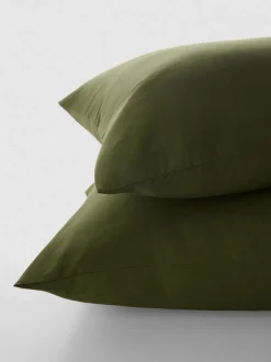 Pack de 2 fundas de almohada de percal de algodón