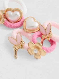 Pack de 6 gomas de pelo con colgantes