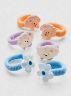 Pack de 6 gomas de pelo de fantasía