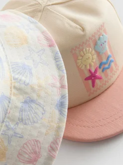 Pack de 2 gorros para bebé con detalles marinos