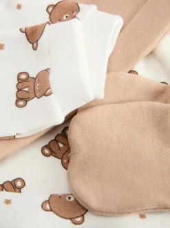 Pack de 2 gorros y manoplas para recién nacido