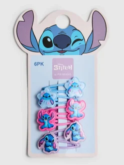 Pack de 6 horquillas a presión de Stitch de Disney