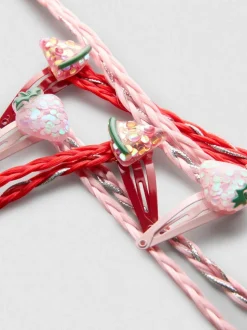 Pack de 4 horquillas de frutas con trenza