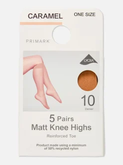 Pack de 5 medias de acabado mate por la rodilla