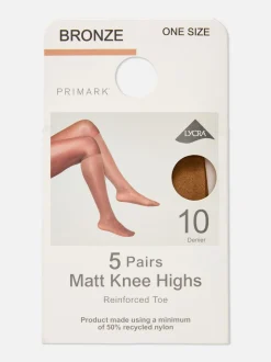 Pack de 5 medias de acabado mate por la rodilla