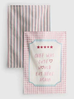 Pack de 2 paños de cocina estampados