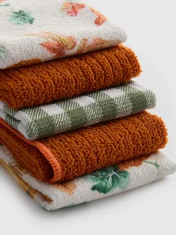 Pack de 5 paños de cocina otoñales