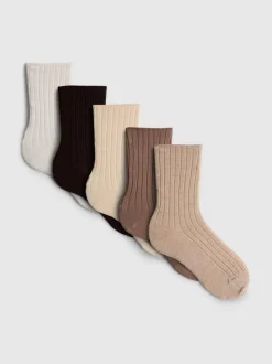 Pack de 5 pares de calcetines altos de canalé