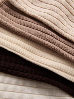 Pack de 5 pares de calcetines altos de canalé