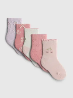 Pack de 5 pares de calcetines con flores