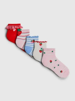 Pack de 5 pares de calcetines con estampado de frutas