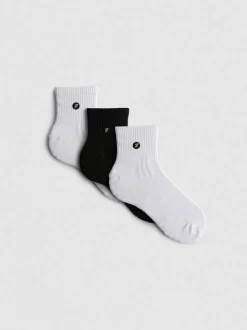 Pack de 3 pares de calcetines cortos de microfibra