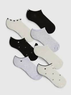 Pack de 7 pares de calcetines con corazones