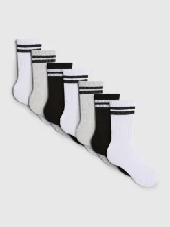 Pack de 7 pares de calcetines deportivos de canalé