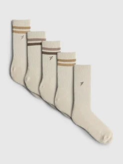 Pack de 5 pares de calcetines deportivos acanalados