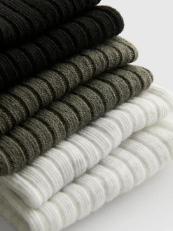 Pack de 3 pares de calcetines de canalé con algodón