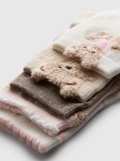 Pack de 5 pares de calcetines de algodón con ositos