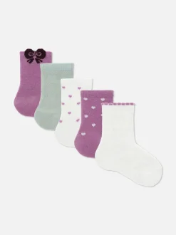 Pack de 5 pares de calcetines tobilleros con lazo