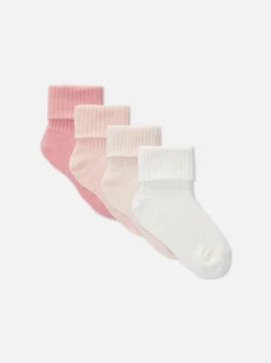 Pack de 4 pares de calcetines tobilleros para bebé