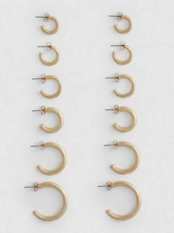 Pack de 6 pares de pendientes de aro