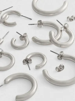 Pack de 6 pares de pendientes de aro