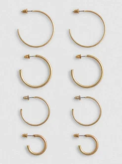 Pack de 4 pendientes de aro