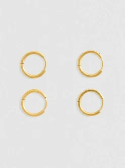Pack de 2 pendientes de aro resistentes al agua