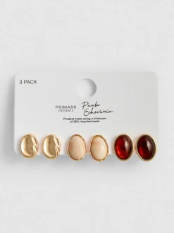 Pack de 3 pendientes de botón de Paula Echevarría
