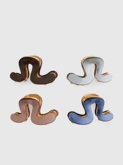 Pack de 4 pinzas onduladas para el cabello