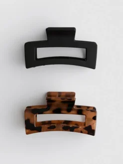 Pack de 2 pinzas rectangulares para el pelo