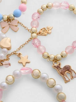 Pack de 5 pulseras con colgantes de hadas