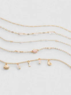 Pack de 5 pulseras de la amistad con conchas