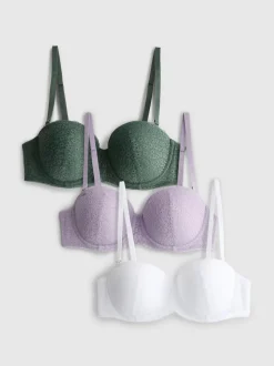 Pack de 3 sujetadores balconet de encaje, copas A-E