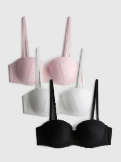 Pack de 3 sujetadores balconet de encaje
