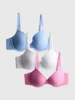 Pack de 3 sujetadores invisibles de encaje