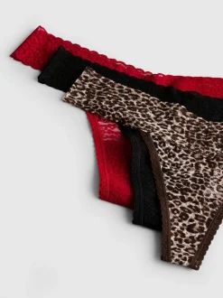 Pack de 3 tangas bandeau de encaje