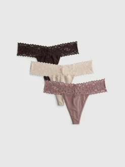Pack de 3 tangas bandeau en tonos neutros