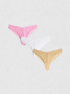 Pack de 3 tangas brasileños de encaje