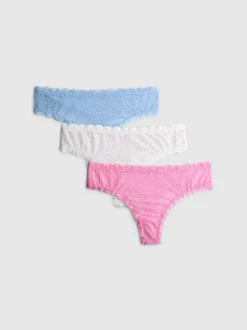 Pack de 3 tangas con diseño integral de encaje